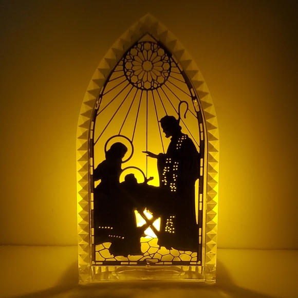 Other - Vintage Christmas Nativity Tealight Candle Holder